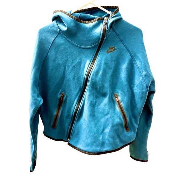 Jackets & Blazers - Nike High Low Asymmetrical Jacket | Color: Blue Green | Size: M